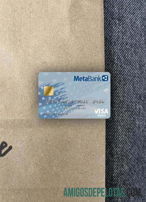 Cartão Visa Metabank da Dakota do Sul dos EUA Photolook Front modelo